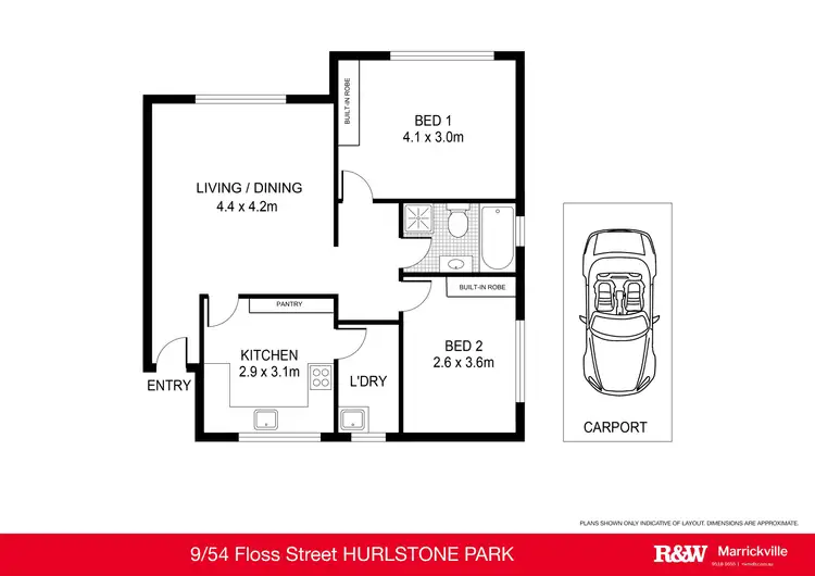 Floorplan of Homely apartment listing, 9/54 Floss Street, Hurlstone Park NSW 2193