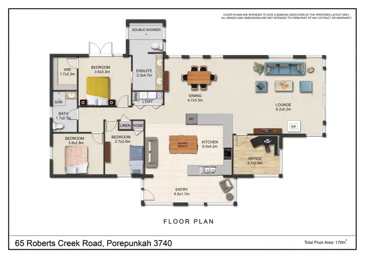 Floorplan of Homely rural property listing, 65 Roberts Creek Road, Porepunkah VIC 3740