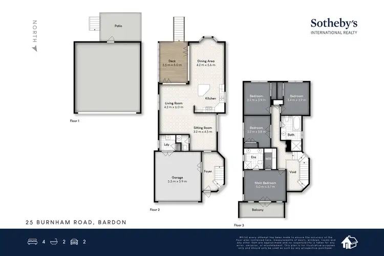 Floorplan of Homely house listing, 25 Burnham Road, Bardon QLD 4065