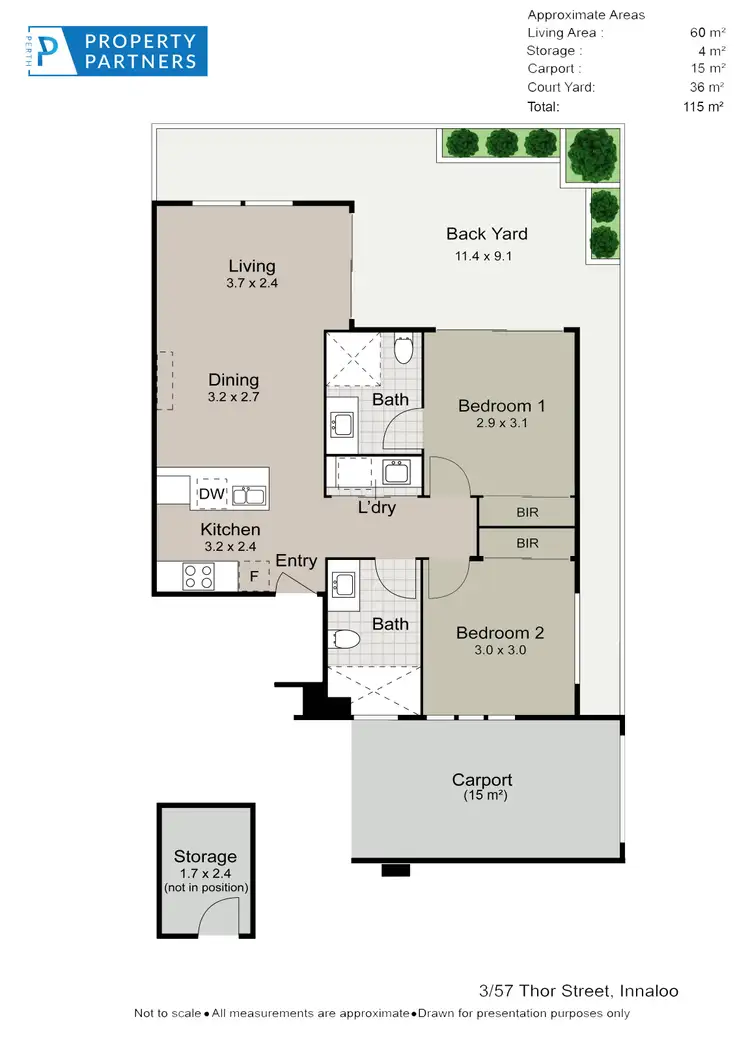 Floorplan of Homely apartment listing, 3/57 Thor Street, Innaloo WA 6018