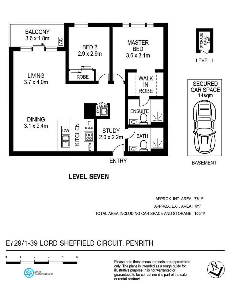 Floorplan of Homely apartment listing, E729/1-39 Lord Sheffield Circuit, Penrith NSW 2750