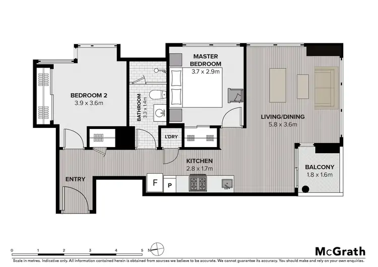 Floorplan of Homely apartment listing, 3401/285 La Trobe Street, Melbourne VIC 3000