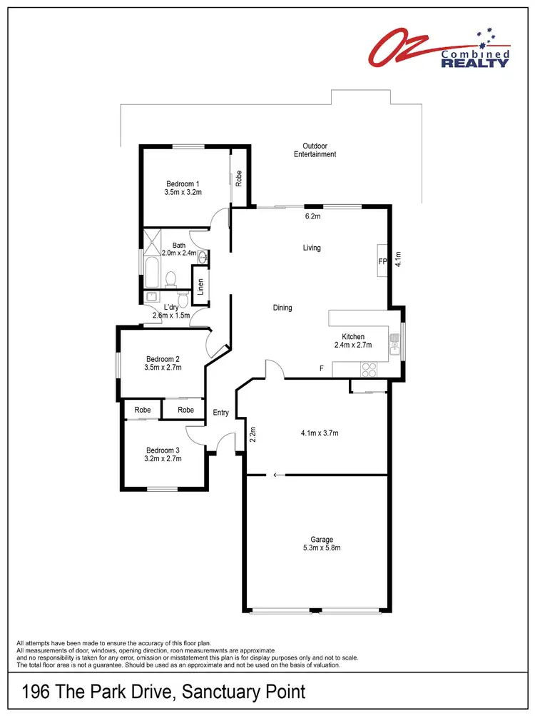Floorplan of Homely house listing, 196 The Park Drive, Sanctuary Point NSW 2540