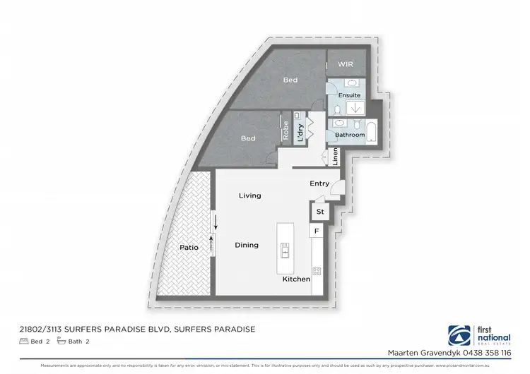 Floorplan of Homely unit listing, 21802/3113 Surfers Paradise Boulevard, Surfers Paradise QLD 4217