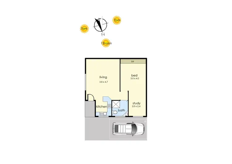 Floorplan of Homely unit listing, 6/6 Nolan Street, Frankston VIC 3199