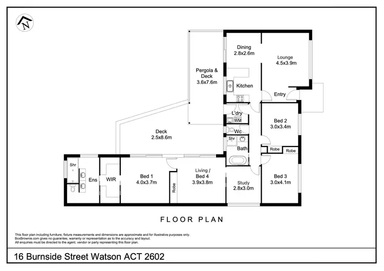 Floorplan of Homely house listing, 16 Burnside Street, Watson ACT 2602