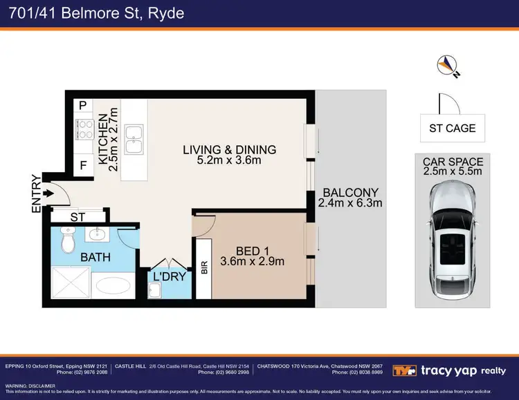 Floorplan of Homely apartment listing, 701C/41 Belmore Street, Ryde NSW 2112