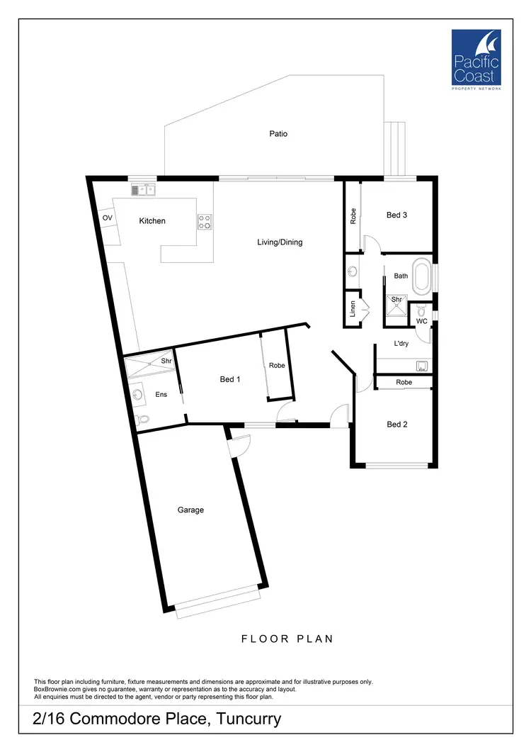 Floorplan of Homely villa listing, 2/16 Commodore Place, Tuncurry NSW 2428