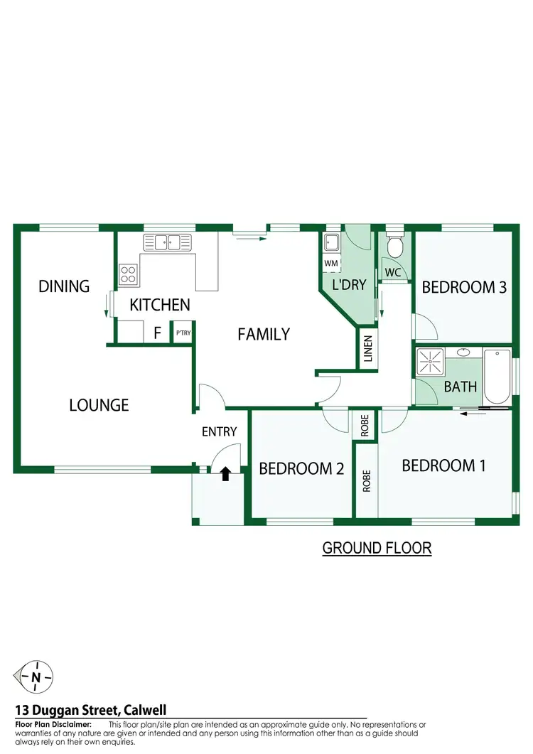 Floorplan of Homely house listing, 13 Duggan Street, Calwell ACT 2905