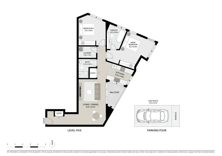 Floorplan of Homely apartment listing, 507/330 Church Street, Parramatta NSW 2150