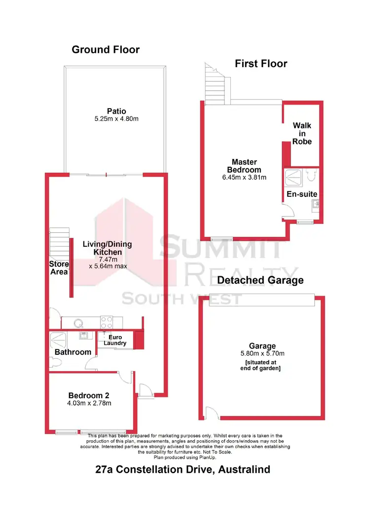 Floorplan of Homely townhouse listing, 27A Constellation Drive, Australind WA 6233