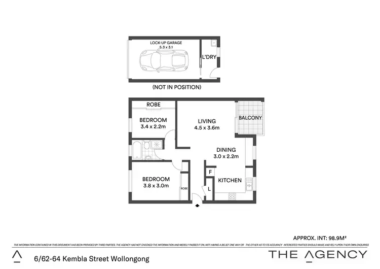 Floorplan of Homely apartment listing, 6/62 Kembla Street, Wollongong NSW 2500