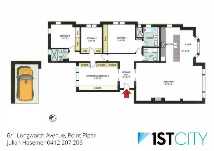 Floorplan of Homely apartment listing, 6/1 Longworth Avenue, Point Piper NSW 2027