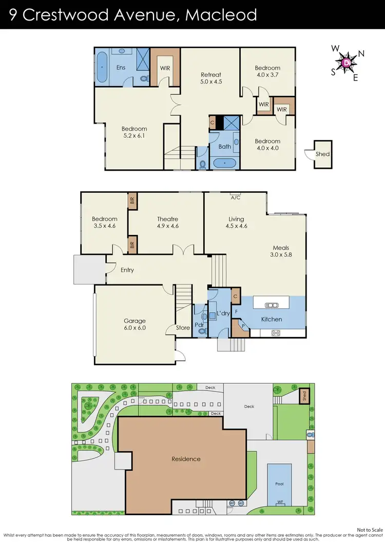 Floorplan of Homely house listing, 9 Crestwood Avenue, Macleod VIC 3085