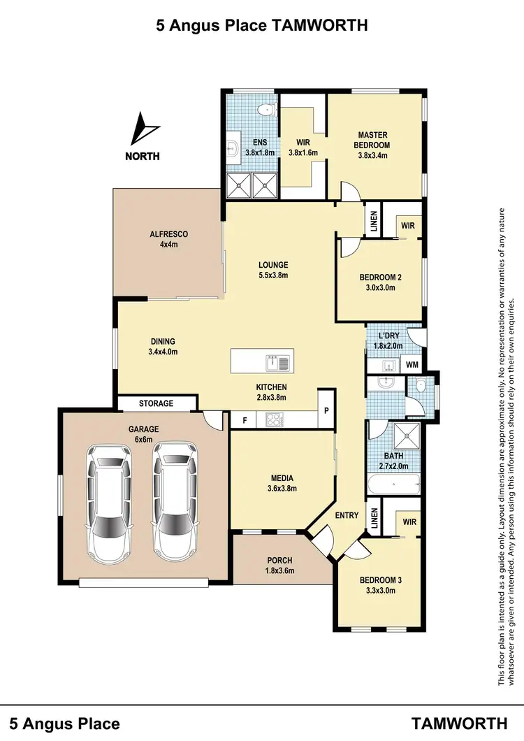 Floorplan of Homely house listing, 5 Angus Place, Tamworth NSW 2340