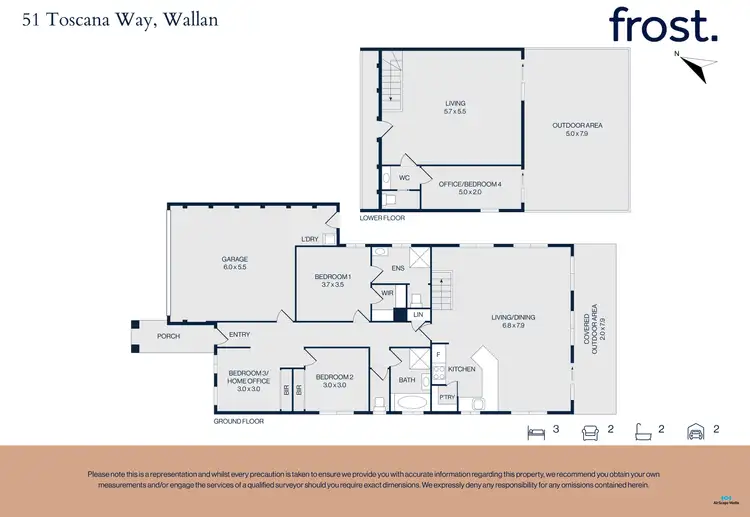 Floorplan of Homely house listing, 51 Toscana Way, Hidden Valley VIC 3756