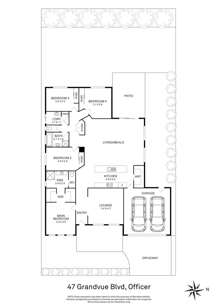 Floorplan of Homely house listing, 47 Grandvue Boulevard, Officer VIC 3809
