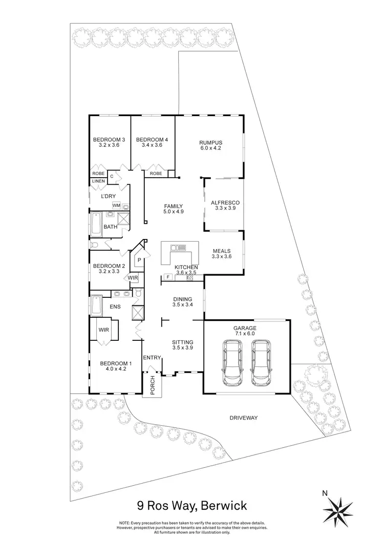 Floorplan of Homely house listing, 9 Ros Way, Berwick VIC 3806