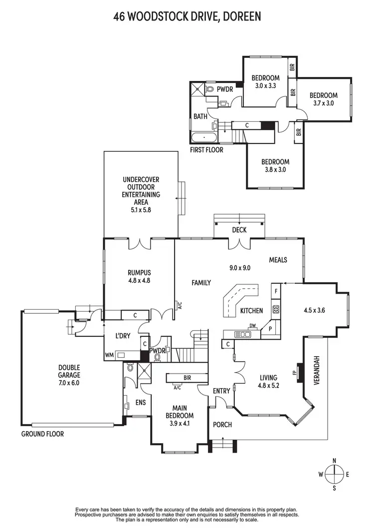 Floorplan of Homely house listing, 46 Woodstock Drive, Doreen VIC 3754