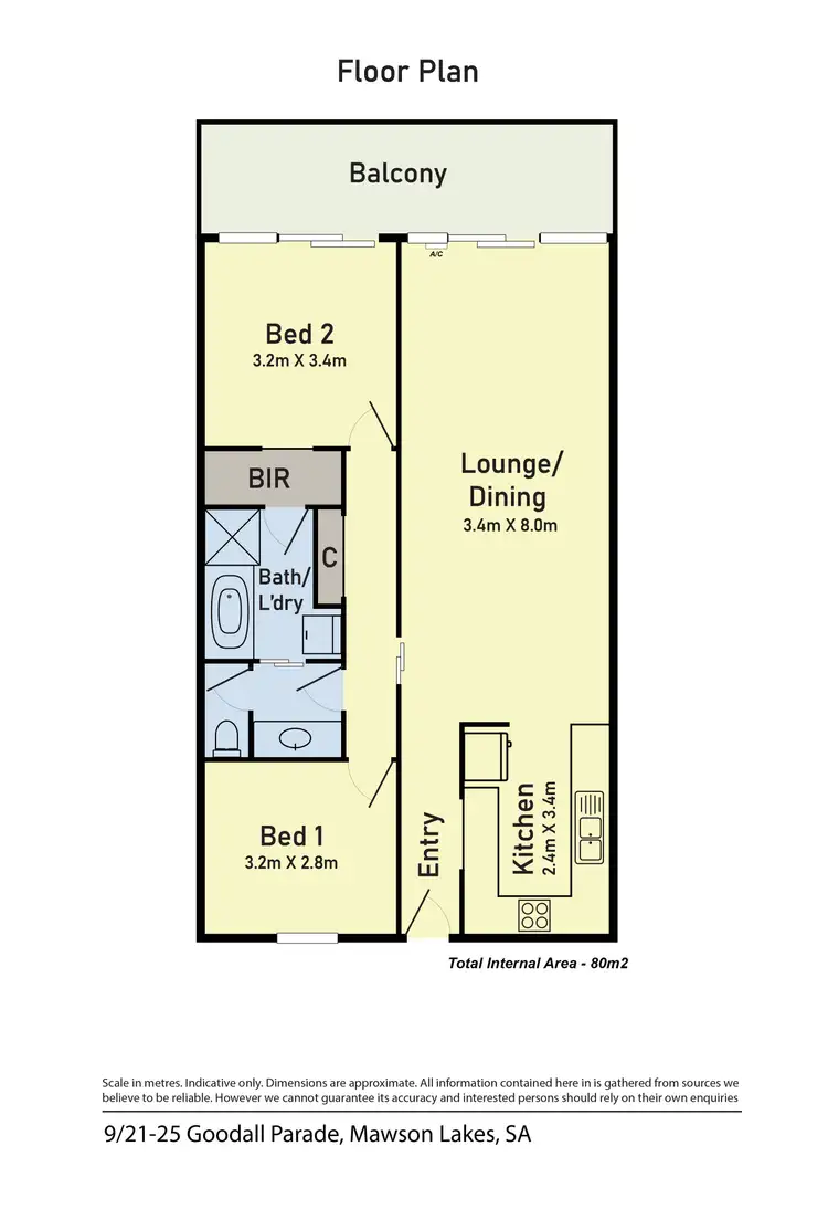 Floorplan of Homely apartment listing, 9/21-25 Goodall Parade, Mawson Lakes SA 5095