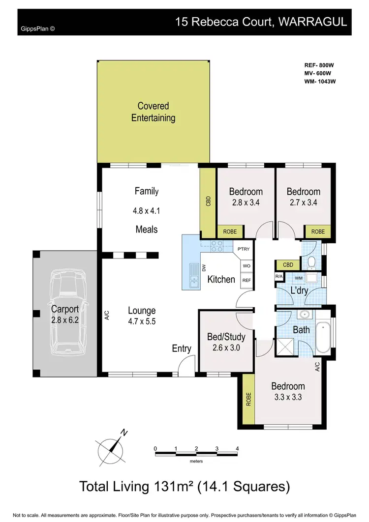 Floorplan of Homely house listing, 15 Rebecca Court, Warragul VIC 3820