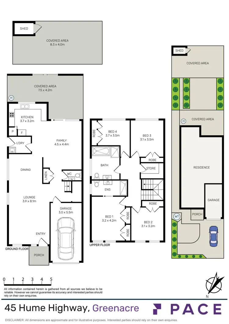Floorplan of Homely semi-detached listing, 45 Hume Highway, Greenacre NSW 2190