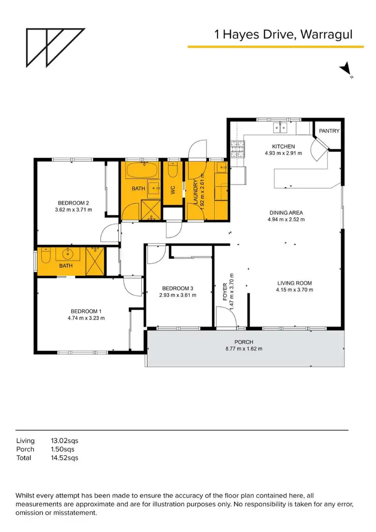 Floorplan of Homely house listing, 1 Hayes Drive, Warragul VIC 3820