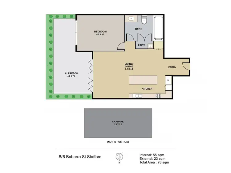 Floorplan of Homely unit listing, 8/6 Babarra Street, Stafford QLD 4053