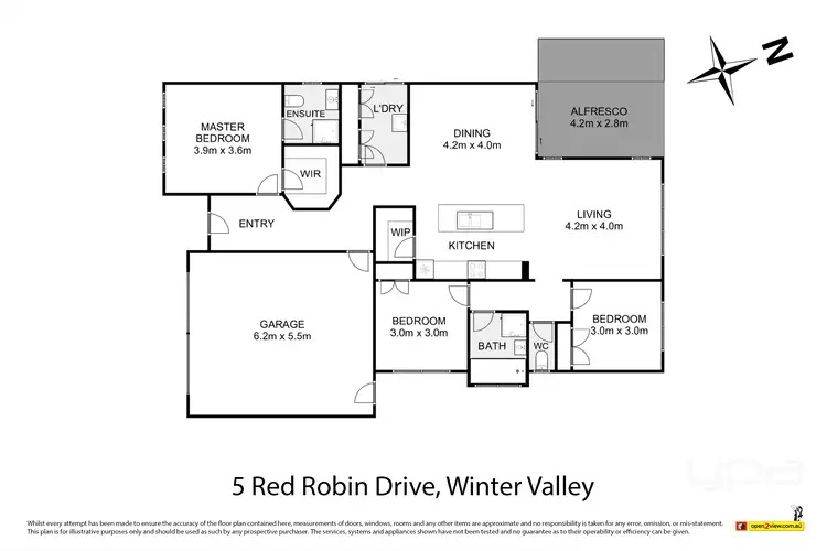 Floorplan of Homely house listing, 5 Red Robin Drive, Winter Valley VIC 3358