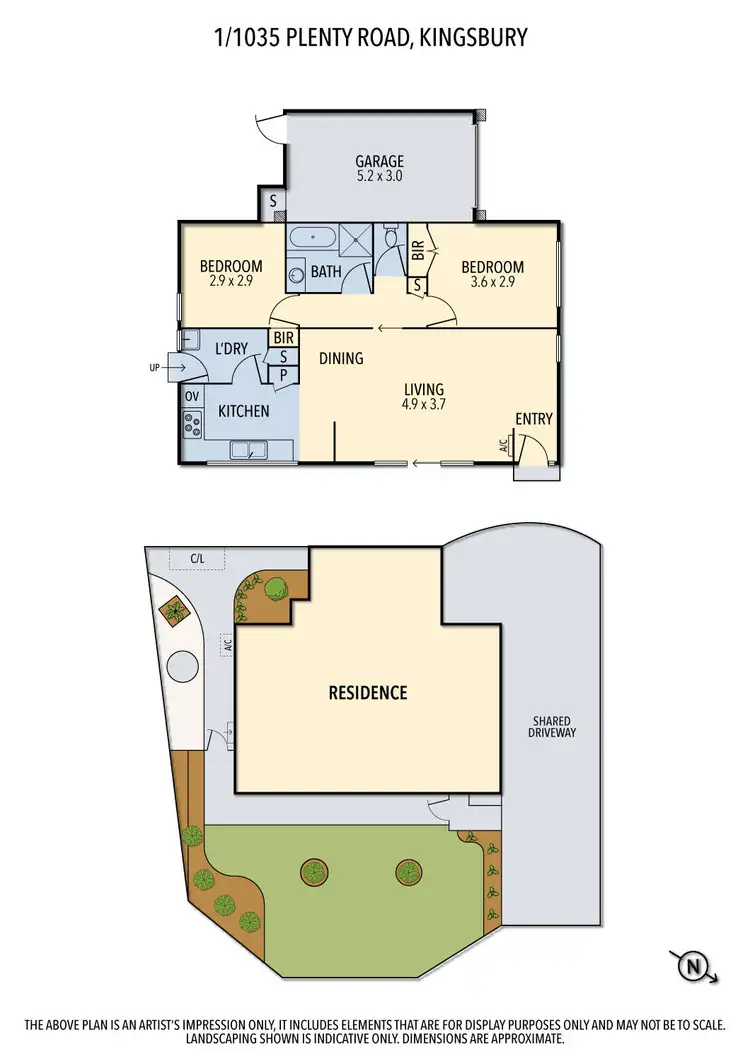 Floorplan of Homely unit listing, 1/1035-1037 Plenty Road, Kingsbury VIC 3083