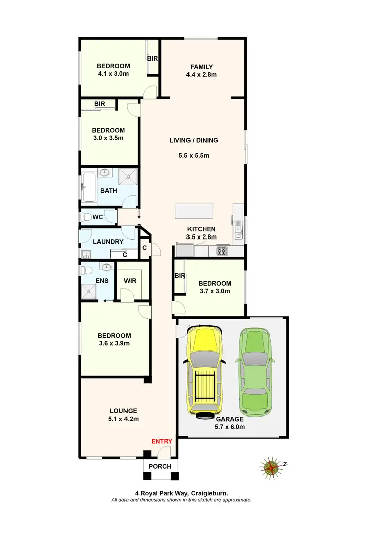 Floorplan of Homely house listing, 4 Royal Park Way, Craigieburn VIC 3064