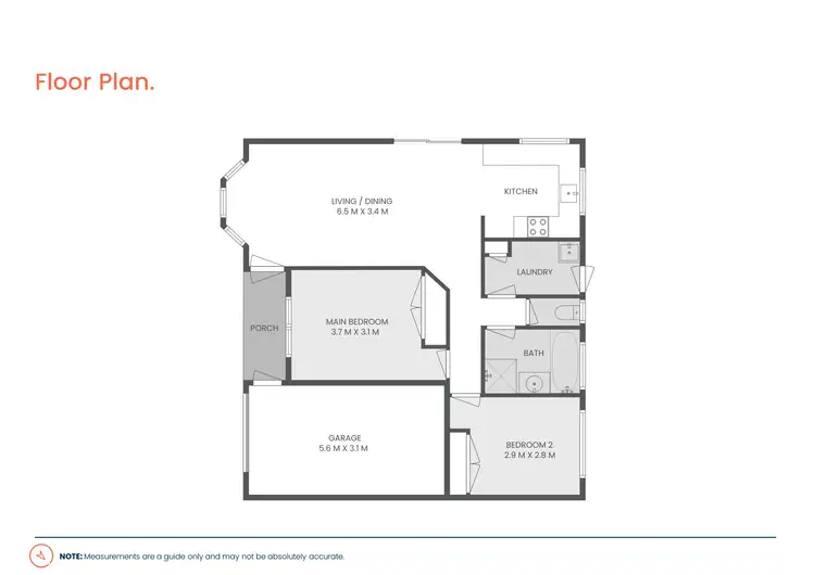Floorplan of Homely unit listing, 1/24 Lord Howe Drive, Ashtonfield NSW 2323