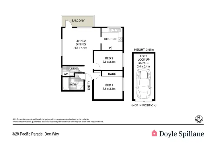 Floorplan of Homely apartment listing, 3/28 Pacific Parade, Dee Why NSW 2099