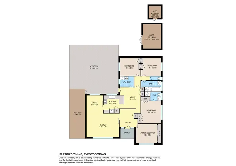 Floorplan of Homely house listing, 18 Bamford Avenue, Westmeadows VIC 3049