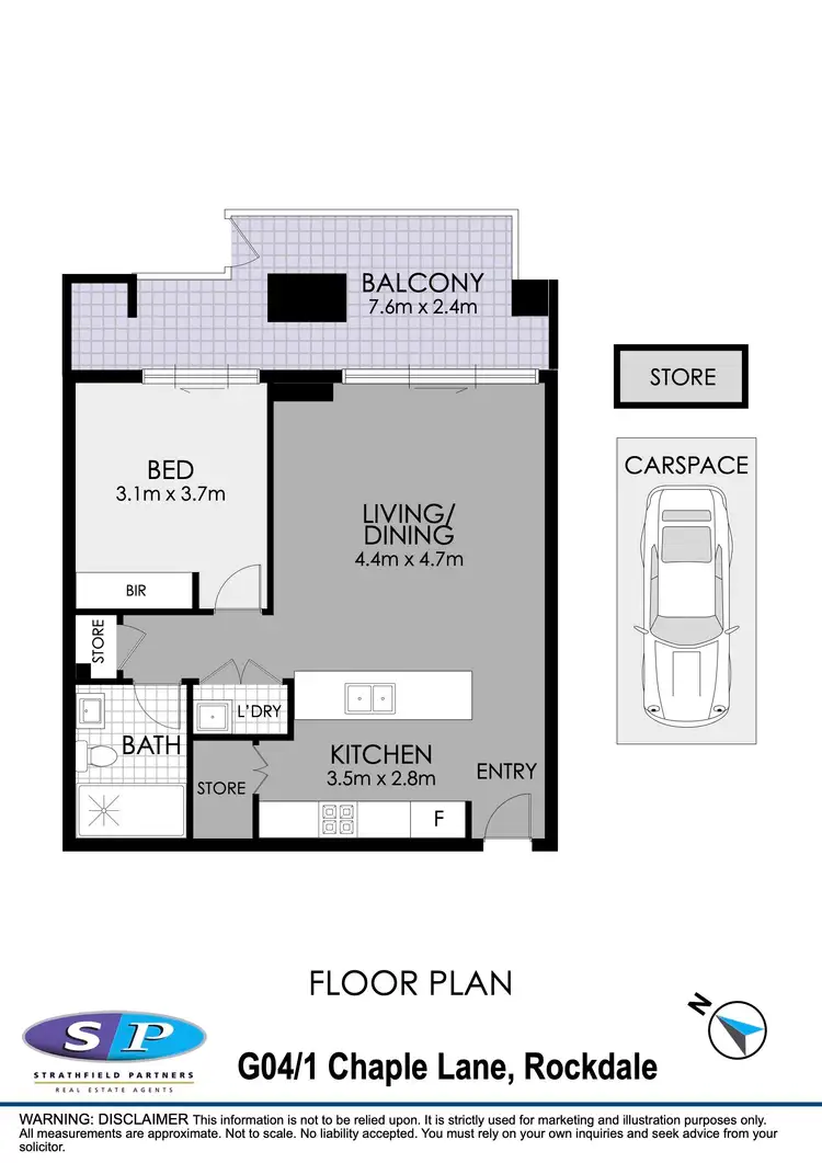 Floorplan of Homely apartment listing, G04/1-3 Chapel Lane, Rockdale NSW 2216