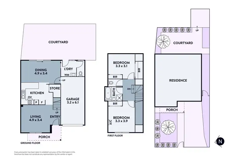 Floorplan of Homely townhouse listing, 3/16-18 Harbury Street, Reservoir VIC 3073