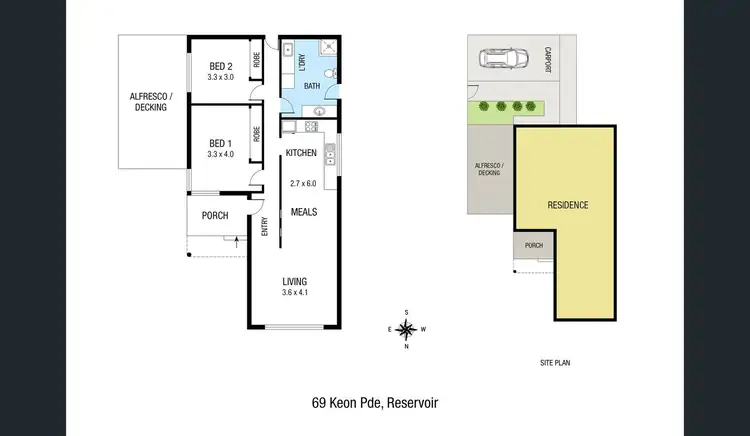 Floorplan of Homely house listing, 69 Keon Parade, Reservoir VIC 3073