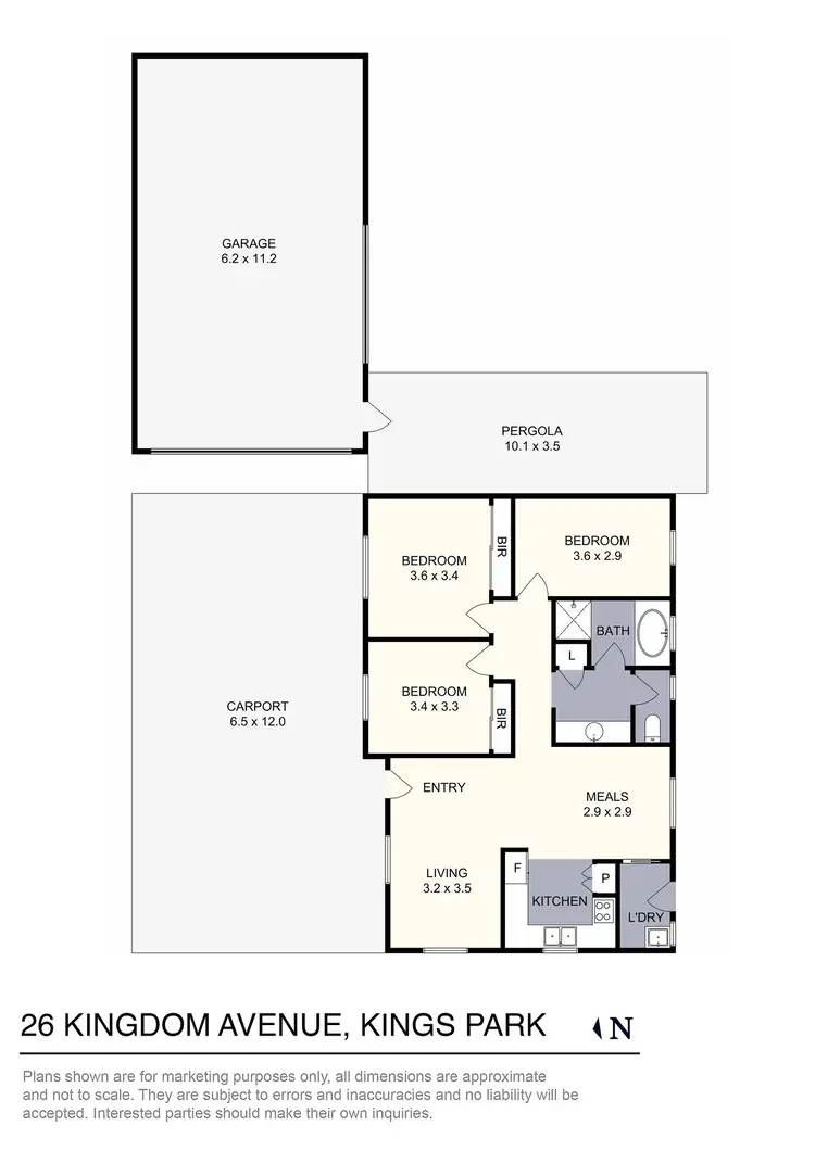 Floorplan of Homely house listing, 26 Kingdom Avenue, Kings Park VIC 3021