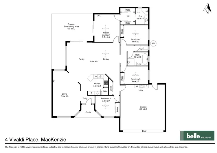 Floorplan of Homely house listing, 4 Vivaldi Place, Mackenzie QLD 4156