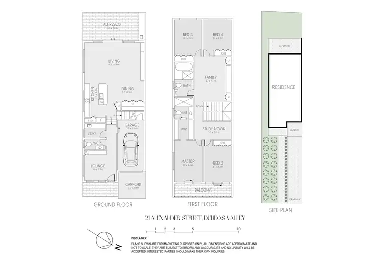 Floorplan of Homely semi-detached listing, 21 Alexander Street, Dundas Valley NSW 2117