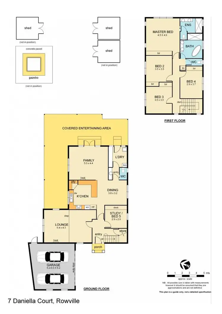 Floorplan of Homely house listing, 7 Daniella Court, Rowville VIC 3178