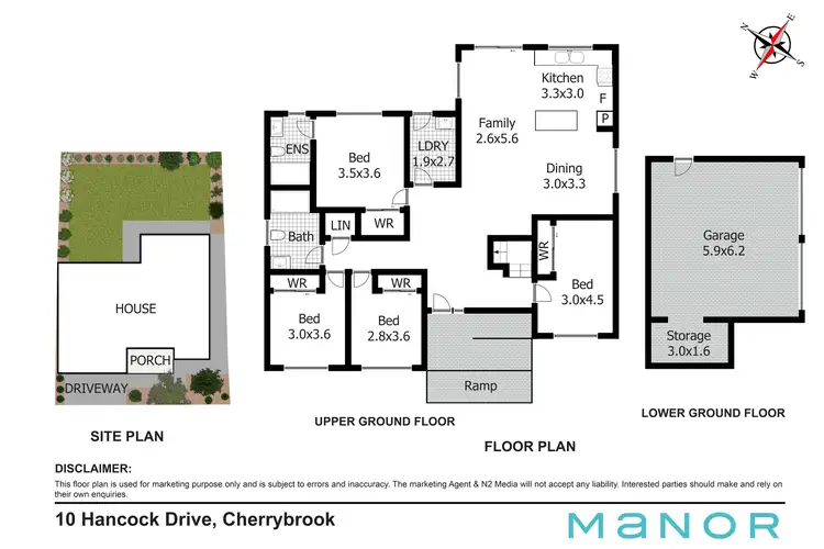 Floorplan of Homely semi-detached listing, 10 Hancock Drive, Cherrybrook NSW 2126