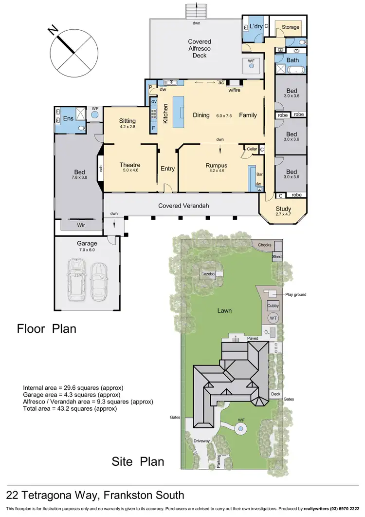 Floorplan of Homely house listing, 22 Tetragona Way, Frankston South VIC 3199