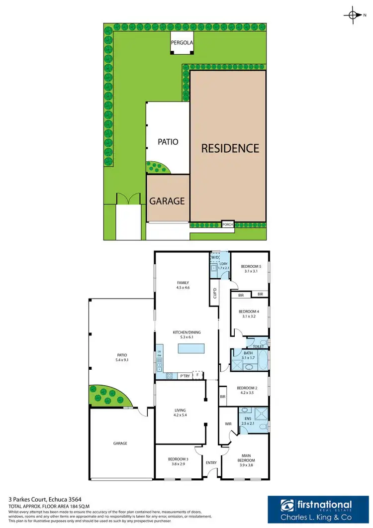 Floorplan of Homely house listing, 3 Parkes Court, Echuca VIC 3564