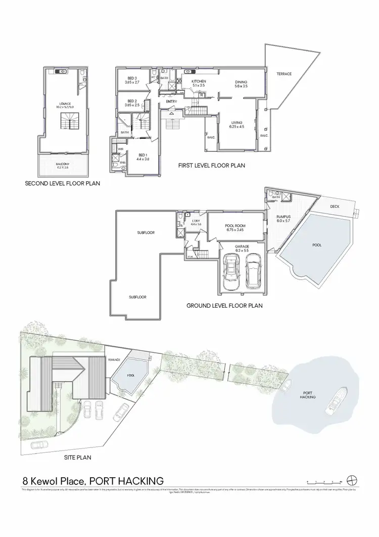 Floorplan of Homely house listing, 8 Kewol Place, Port Hacking NSW 2229