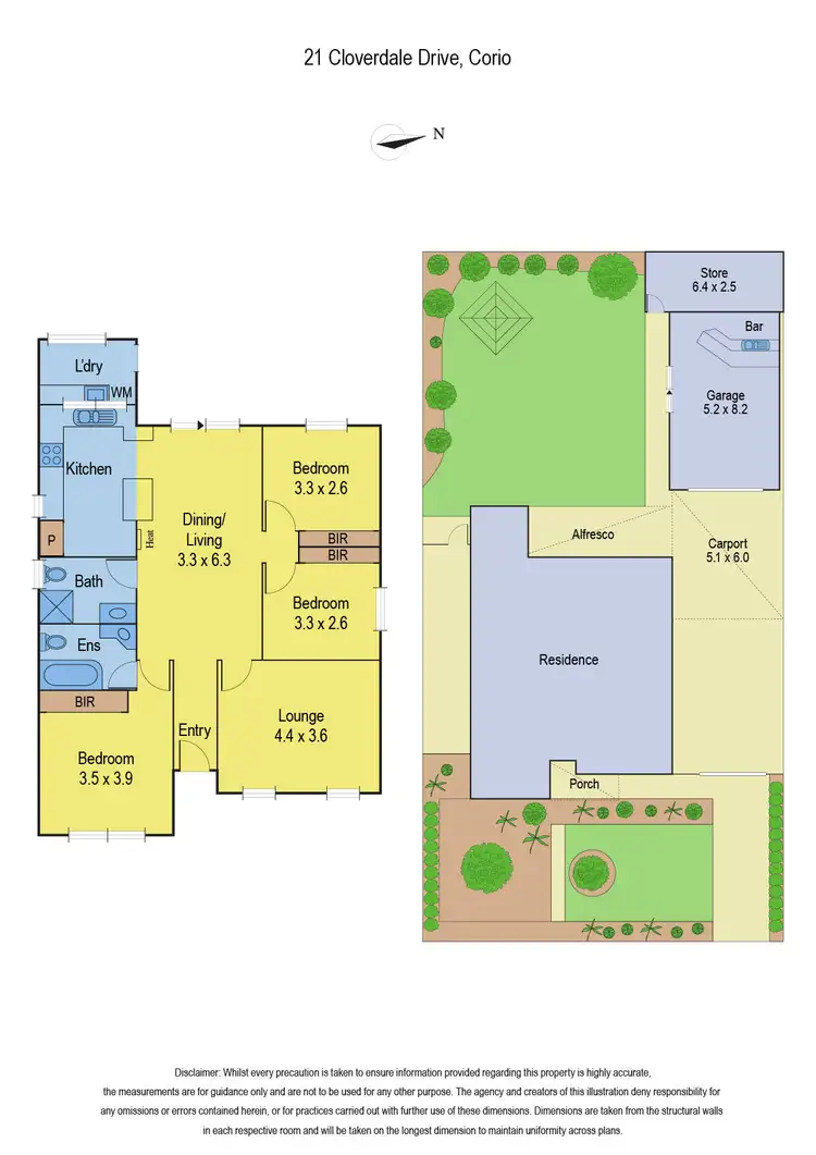 Floorplan of Homely house listing, 21 Cloverdale Drive, Corio VIC 3214