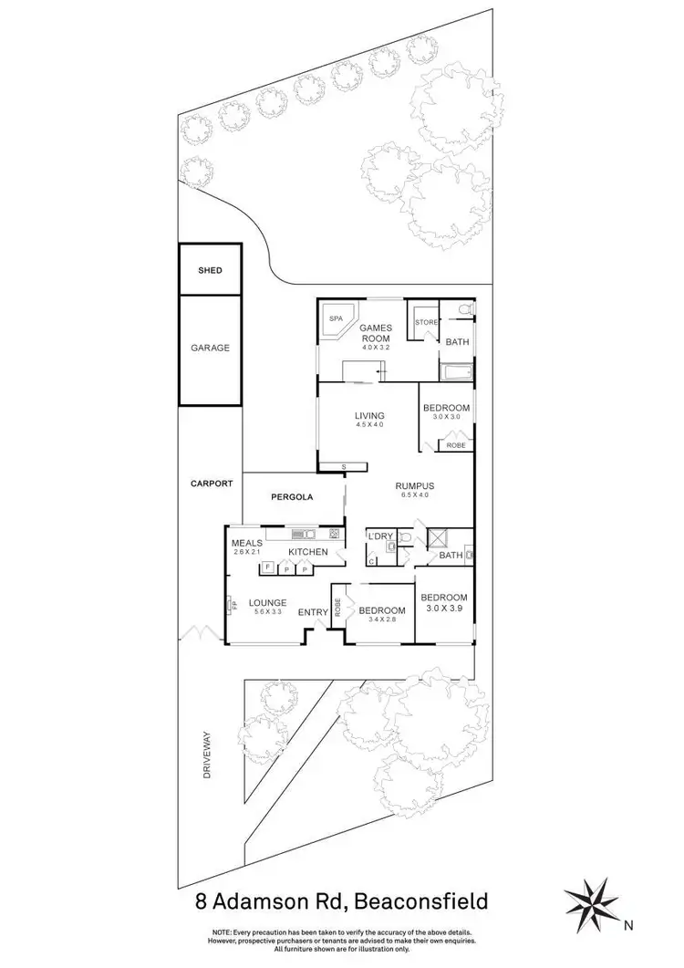 Floorplan of Homely house listing, 8 Adamson Road, Beaconsfield VIC 3807