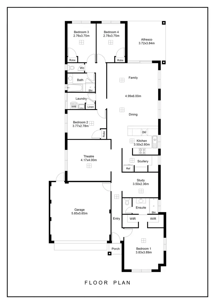 Floorplan of Homely house listing, 8 Nene Road, Southern River WA 6110