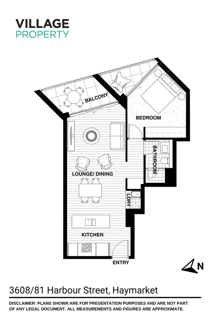 Floorplan of Homely apartment listing, 3608/81 Harbour Street, Haymarket NSW 2000