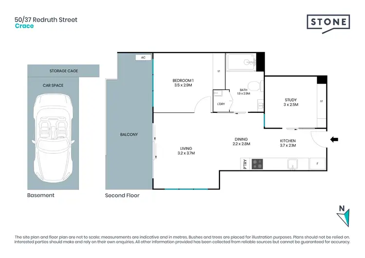 Floorplan of Homely apartment listing, 50/37 Redruth Street, Crace ACT 2911